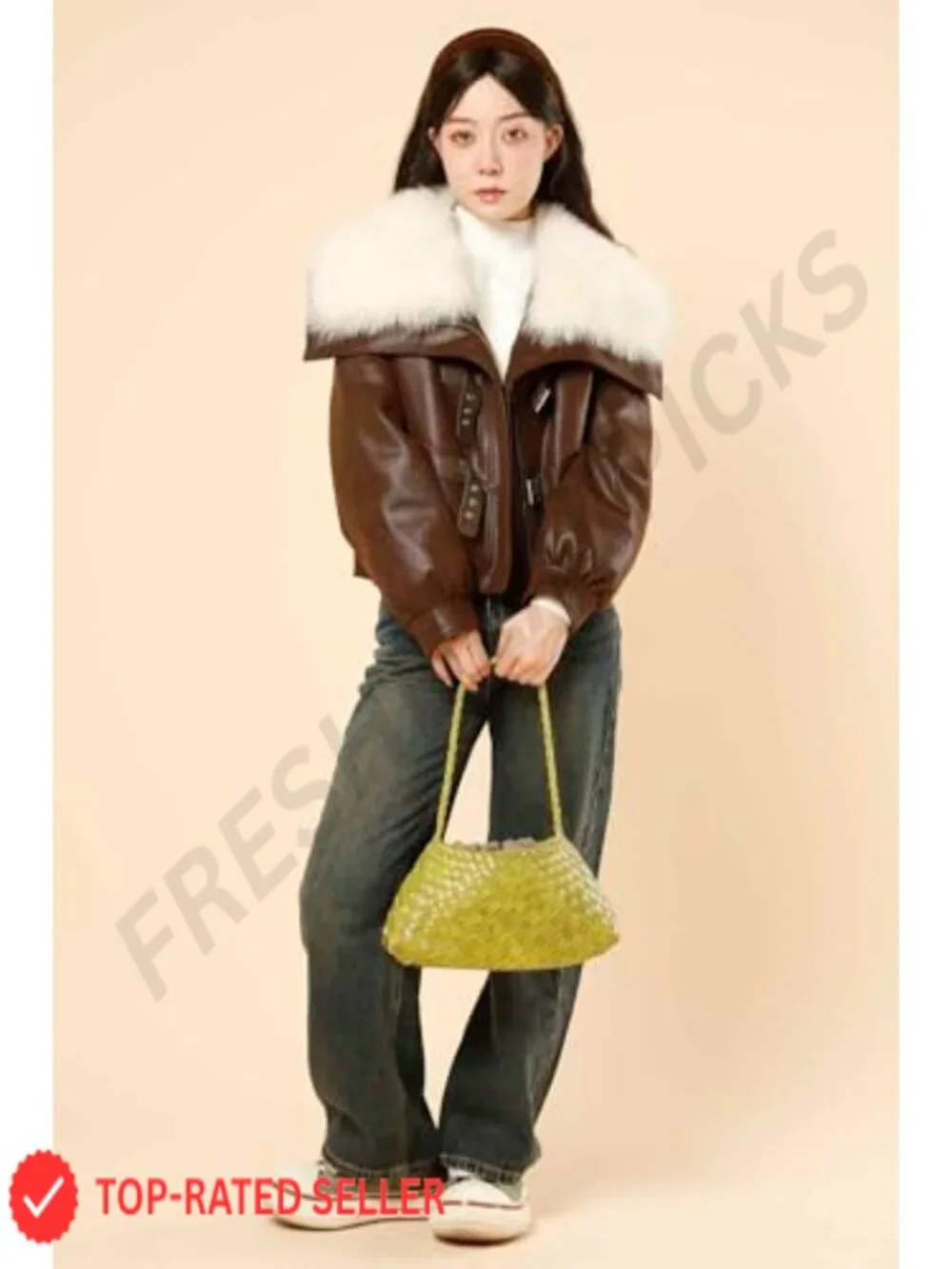 Woven Faux Leather Hobo Handbag Shoulder Tote Purse